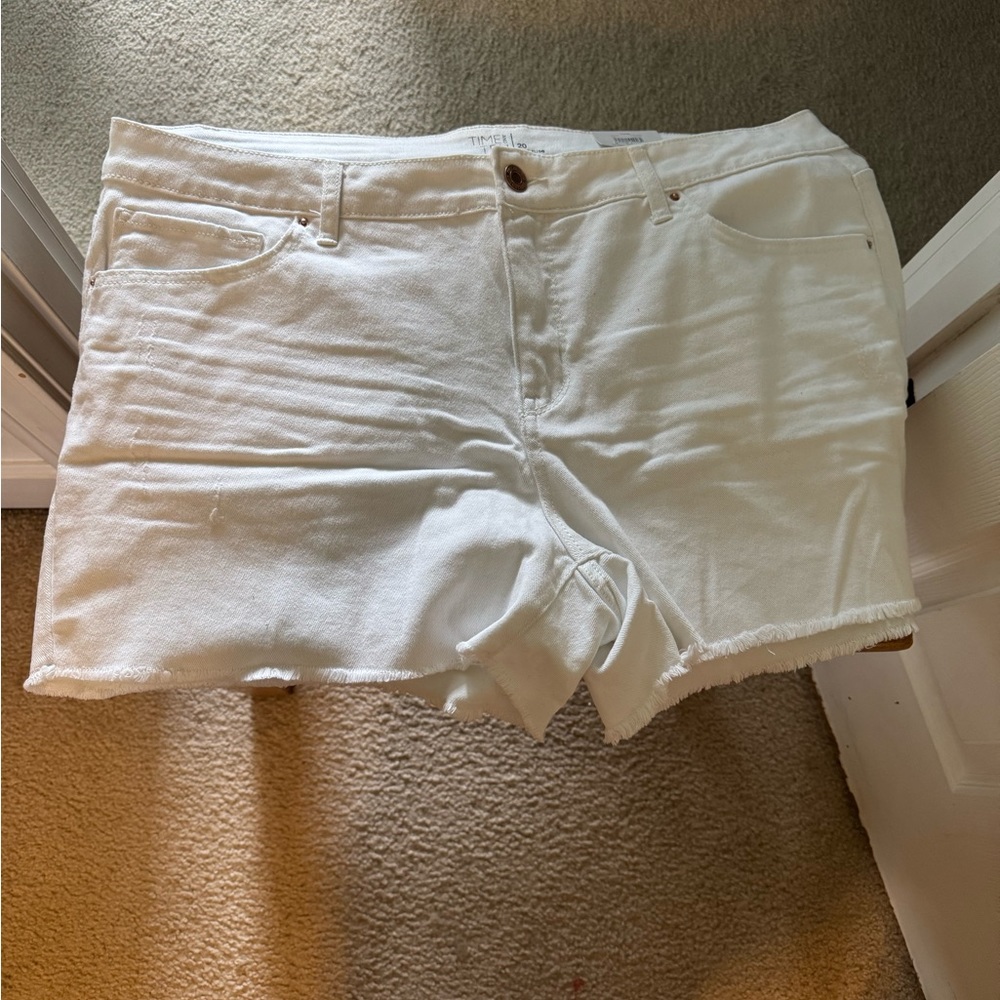 Women's White Denim Shorts